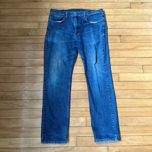 Levis 514 Straight Fit Mens Jeans 36x32 Medium Wash Blue Denim